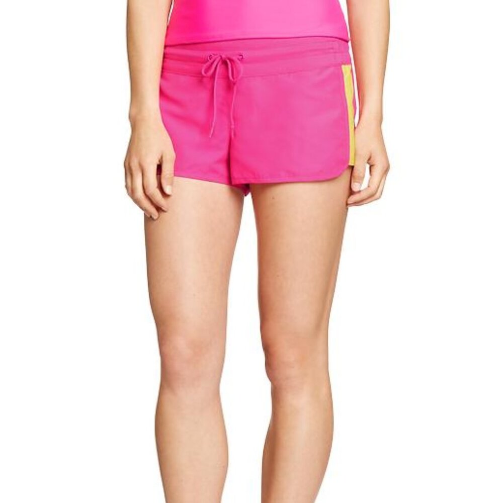 NWT Old Navy Color-Block Board Shorts 2" Swim Short Swimwear Pink Women Size M